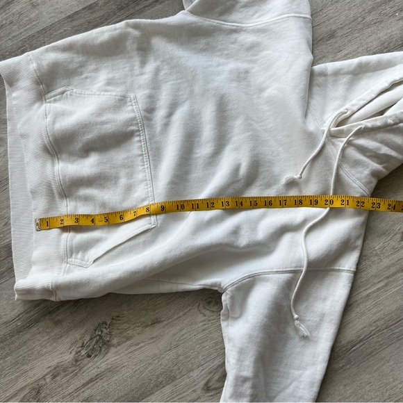 LOS ANGELES EMBROIDERED WHITE HOODIE SWEATSHIRT - Picture 6 of 9